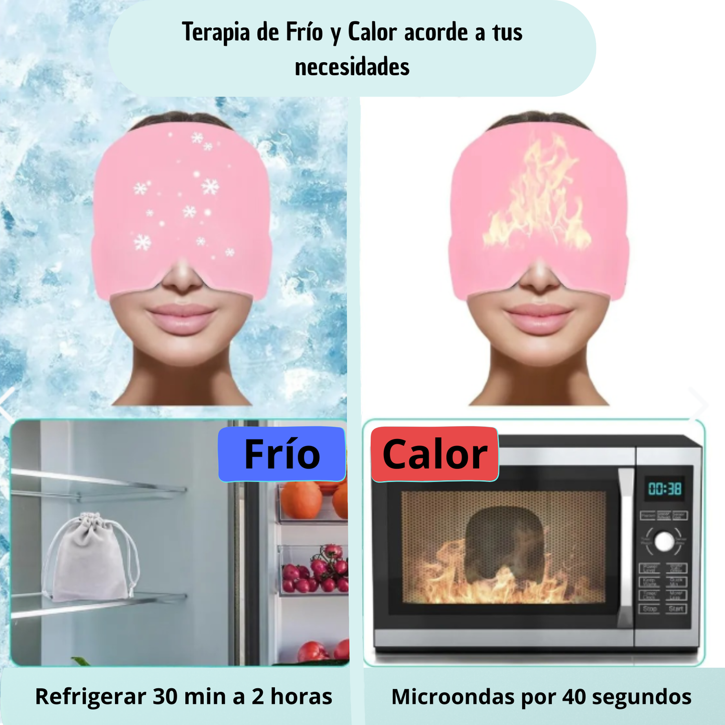 Gorro De Gel Alivio De Migraña para Frío y Calor